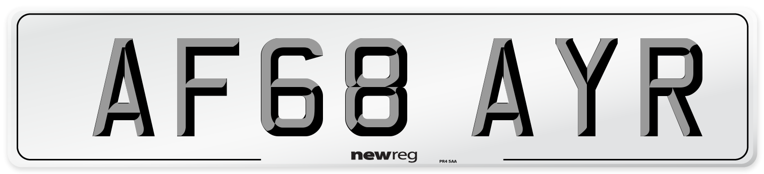 AF68 AYR Number Plate from New Reg